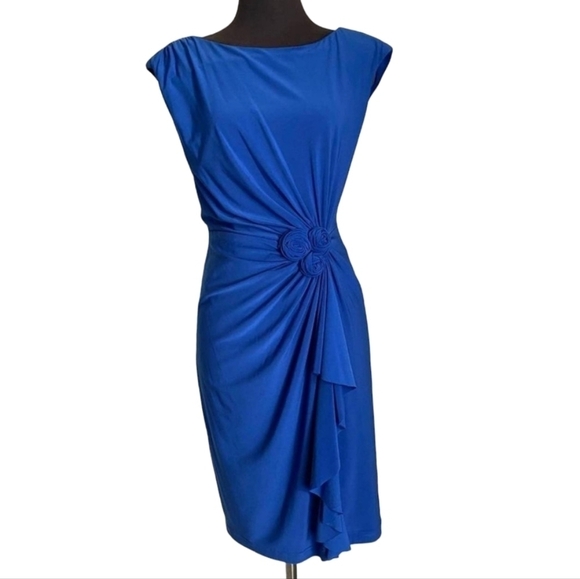 Jones Studio Blue Sleeveless Draped Dress Size 18W - Picture 1 of 4